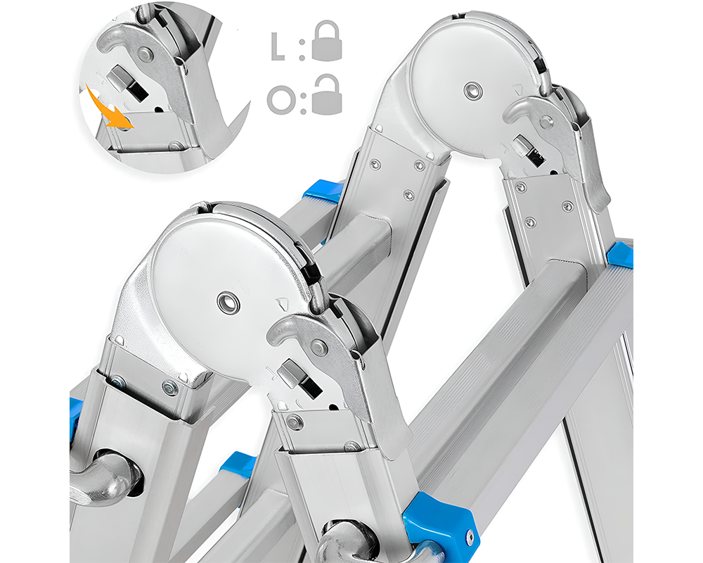 Telescopic Ladder – 4m Telescopic Ladder with Platform & Hinges