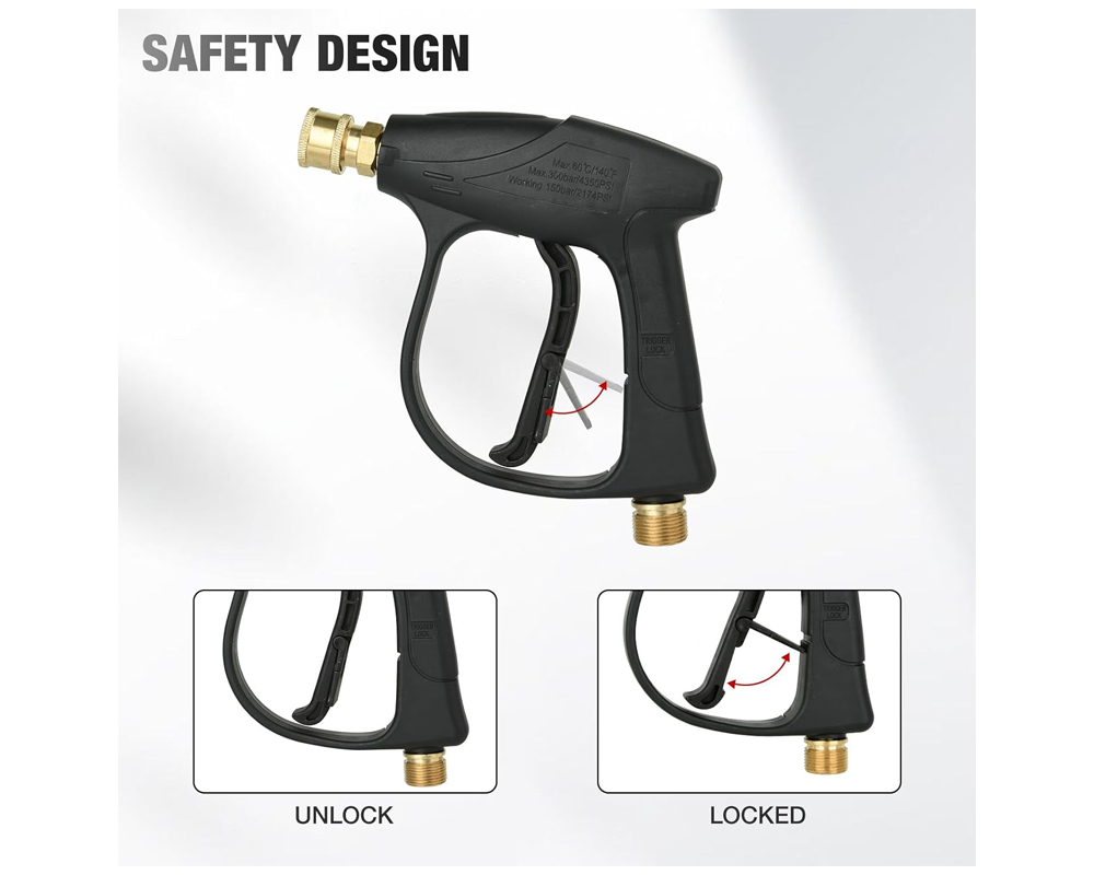 Pressure Washer Gun 3000 PSI – High Pressure Washer Gun with Nozzles