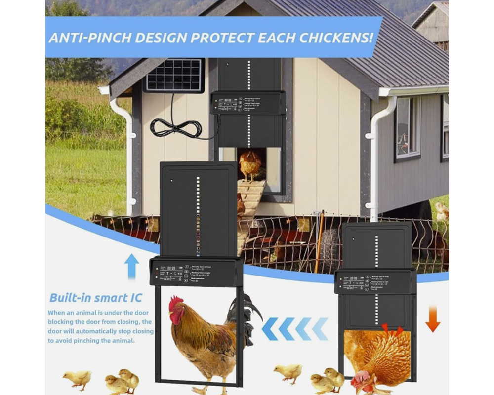 Automatic Chicken Coop Door Solar – Remote LCD Automatic Chicken Coop Door