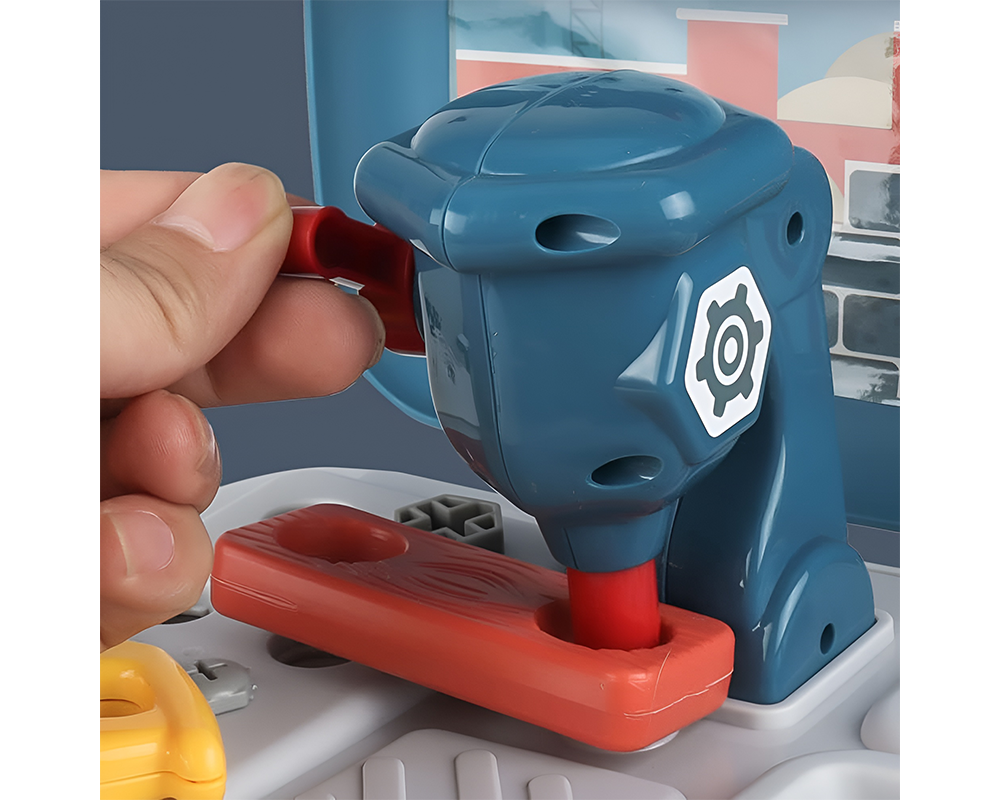 Carpenter Toy Tool Set Kids 2-in-1 Carpenter Toy Tool Set with Tools & Bench