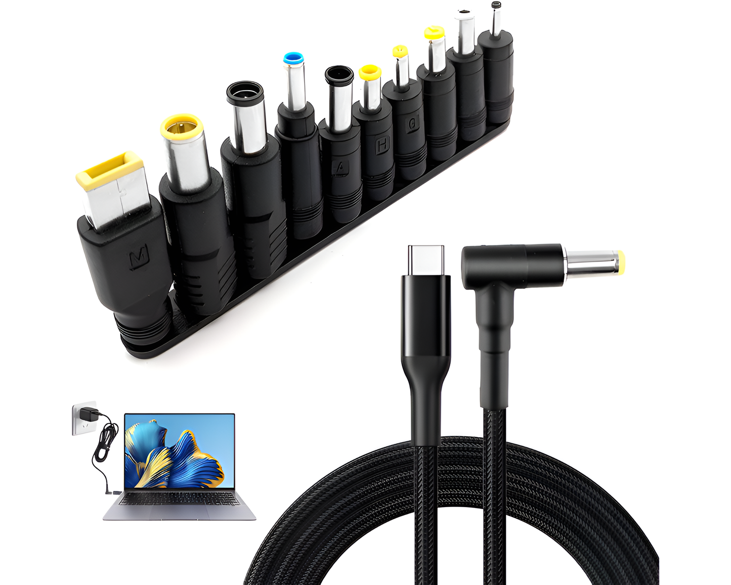 Universal USB-C Charger Cable for Dell Lenovo Asus Hp Acer Laptop
