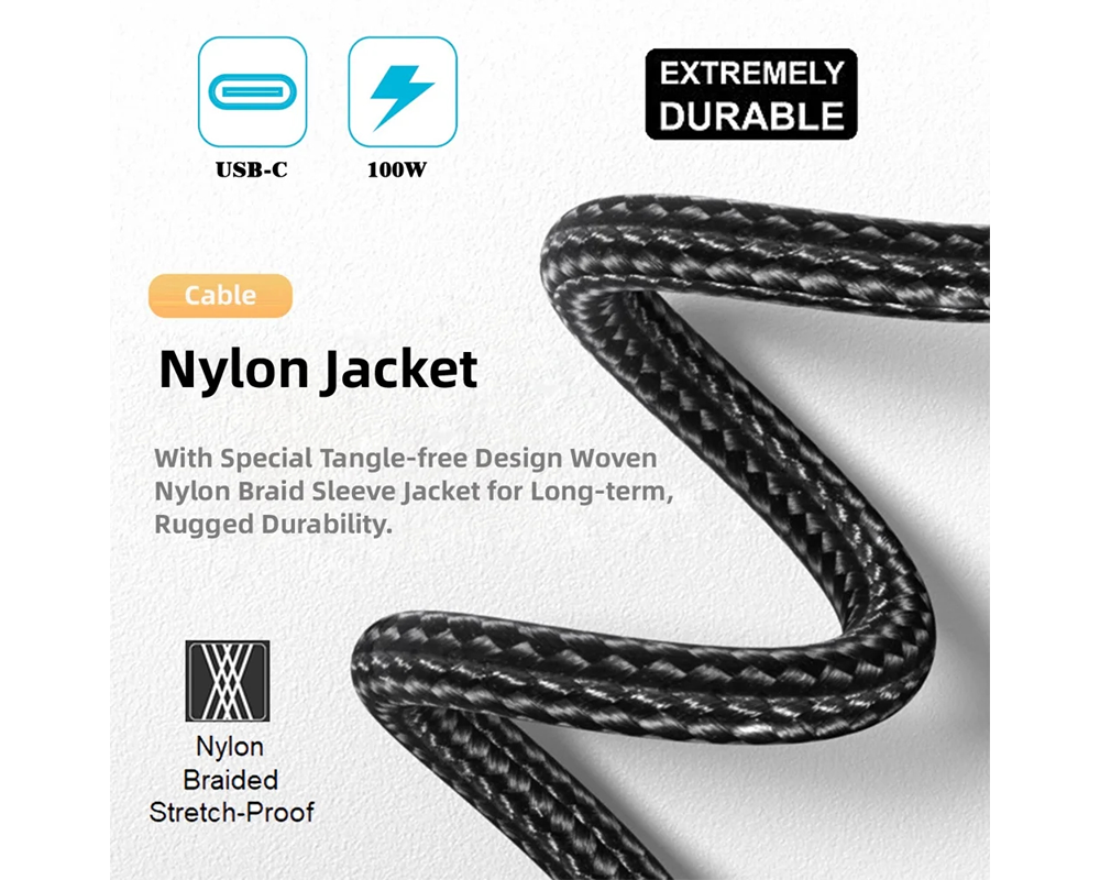 Universal USB-C Charger Cable for Dell Lenovo Asus Hp Acer Laptop