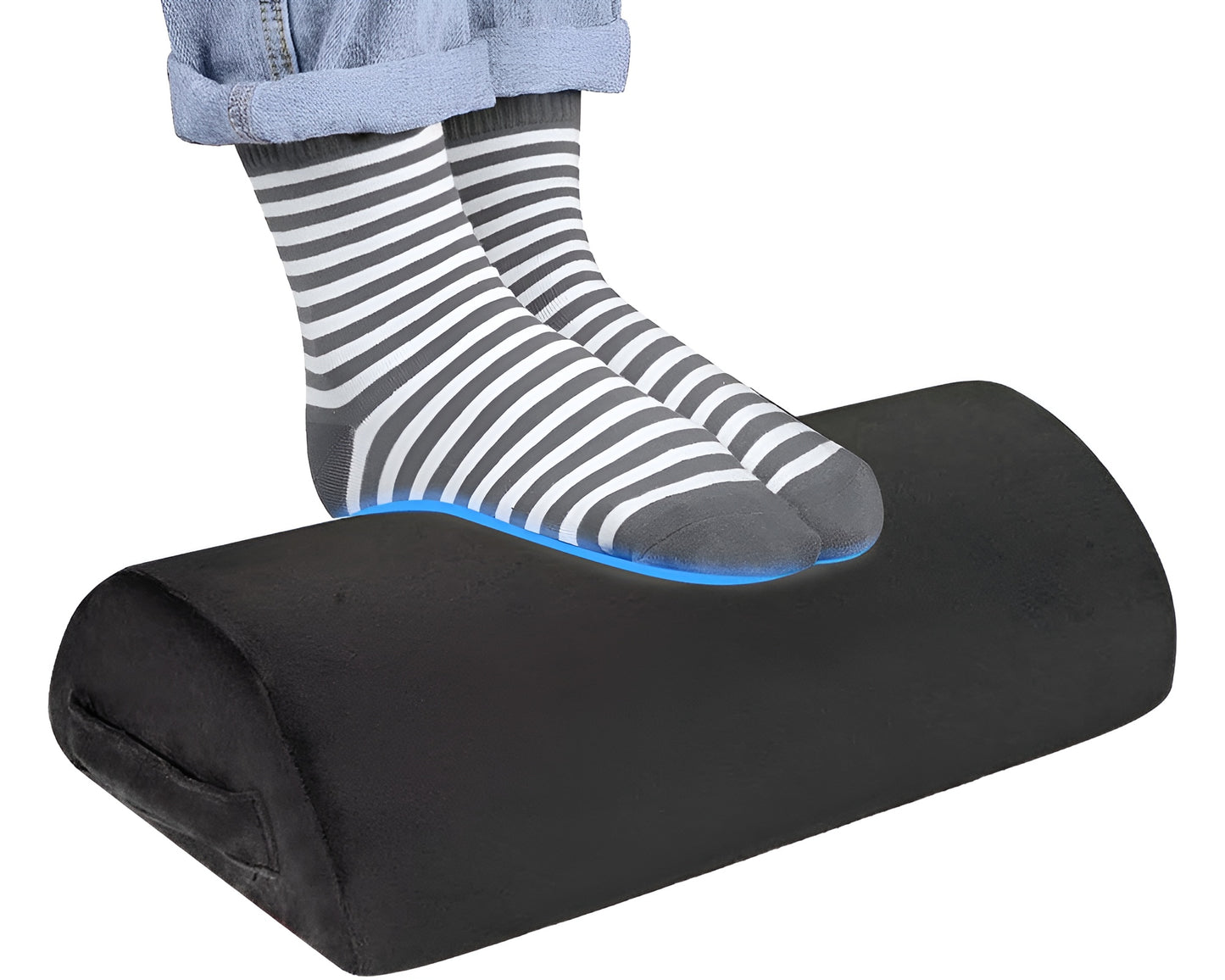 Foot Rest Under Desk – Ergonomic Memory Foam Adjustable Footrest for Office & Home Comfort Black