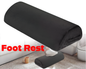 Foot Rest Under Desk – Ergonomic Memory Foam Adjustable Footrest for Office & Home Comfort Black
