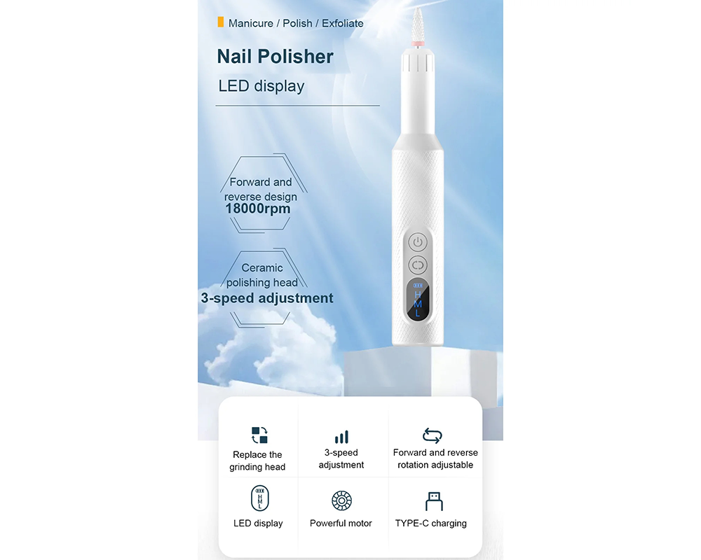 Electric Nail Drill Kit – Cordless Nail File Manicure Pedicure Set with 6 Bits & Charging Base