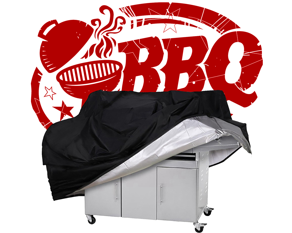 BBQ Gas Grill Cover – Heavy Duty Waterproof UV & Dust Resistant Outdoor Barbecue Protector Black