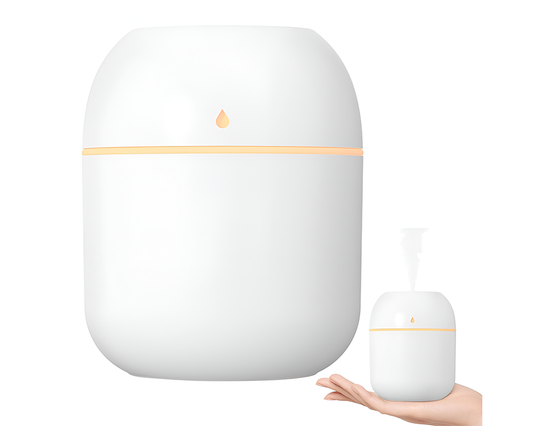 USB Mini Humidifier – 220ml Quiet Portable Cool Mist Air Diffuser with Auto Shut-Off & Light