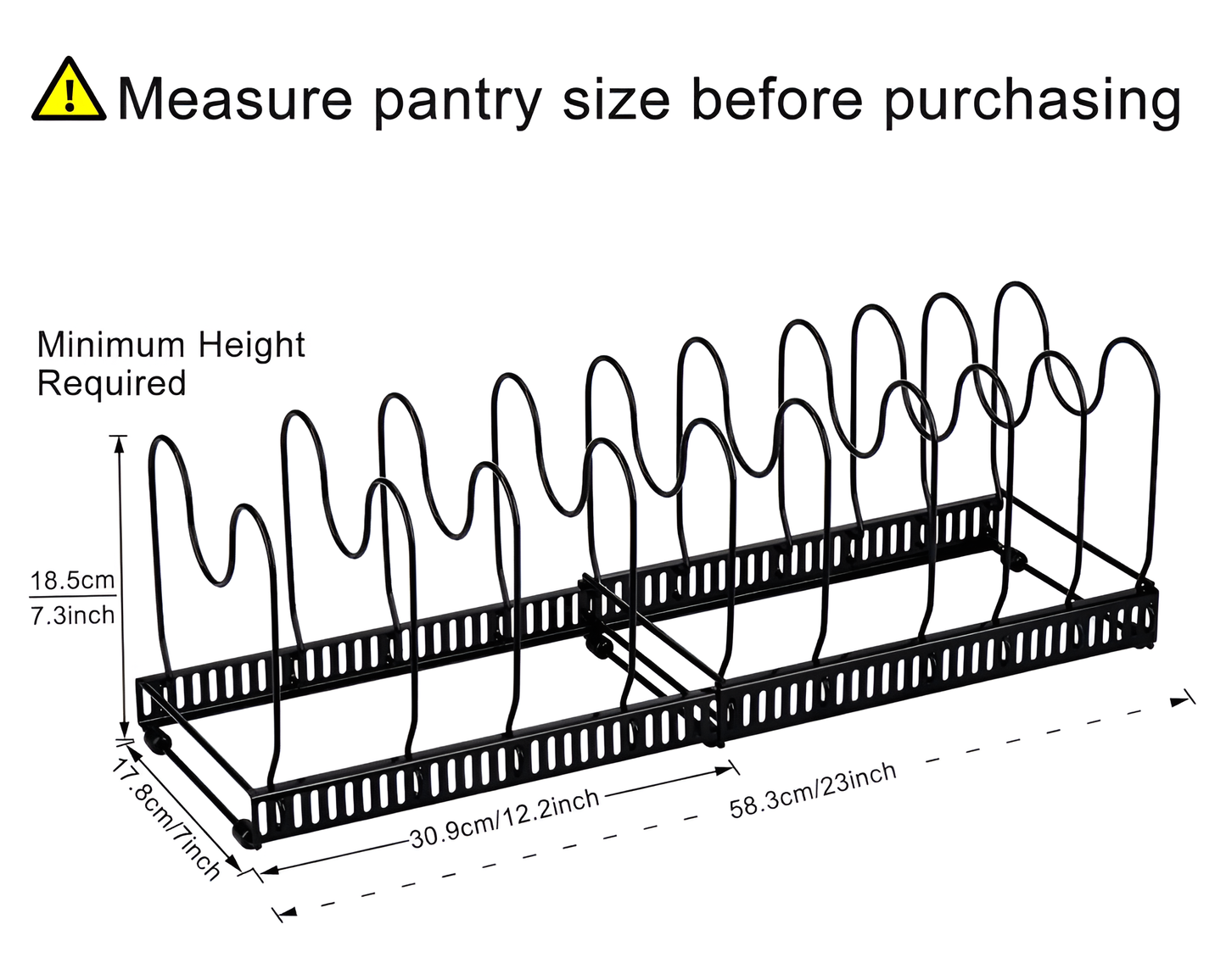 Expandable Lid & Pan Organiser 10 Slot