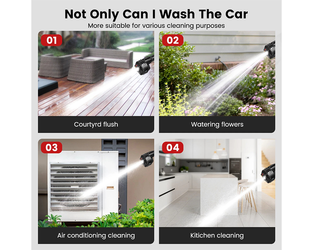 High Pressure Washer Gun Cordless High Pressure Washer Gun for Car & Garden