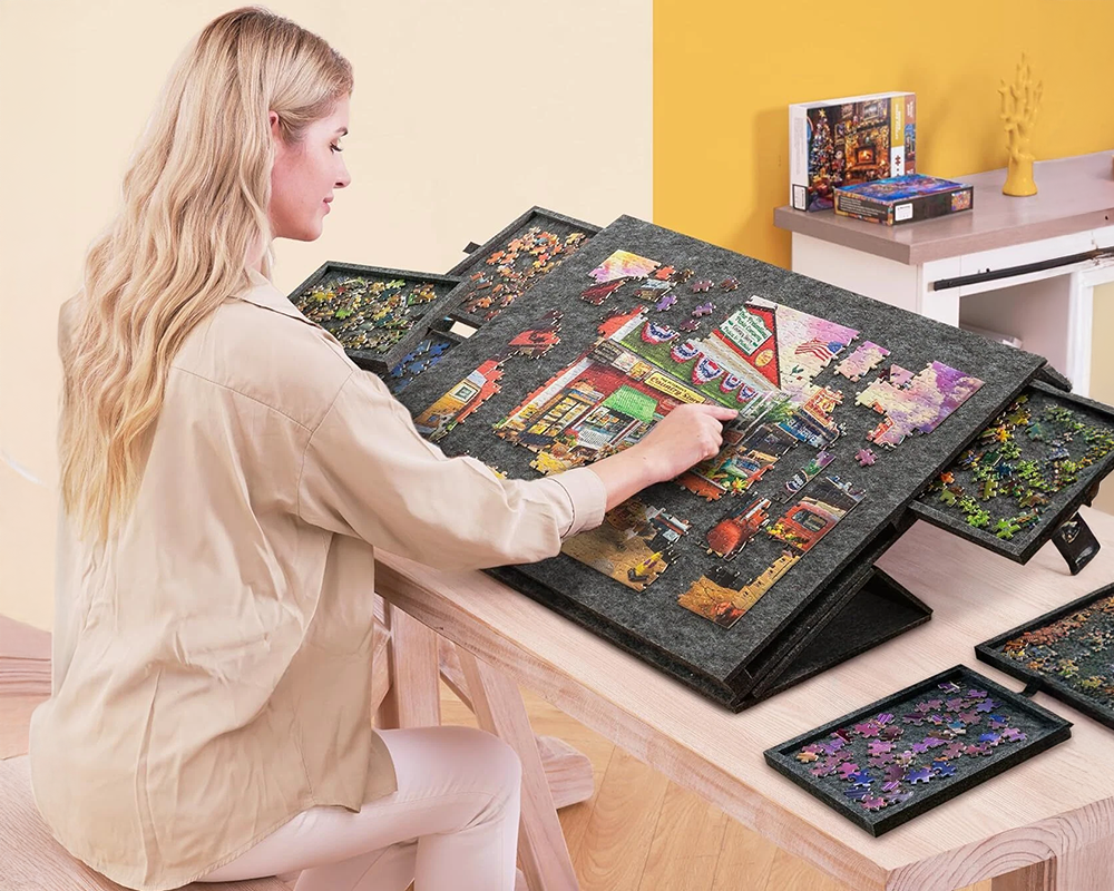 Portable Jigsaw Puzzle Table – Tilting Portable Jigsaw Puzzle Table