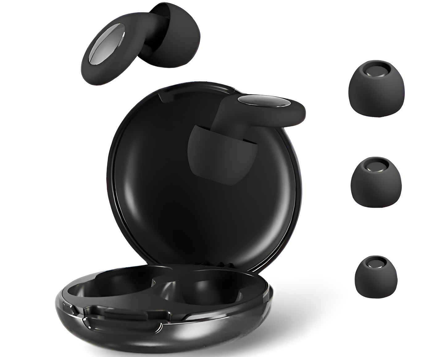 Ear Plugs for Sleeping Noise Cancelling Reusable Earplugs for Sleep Work- Black