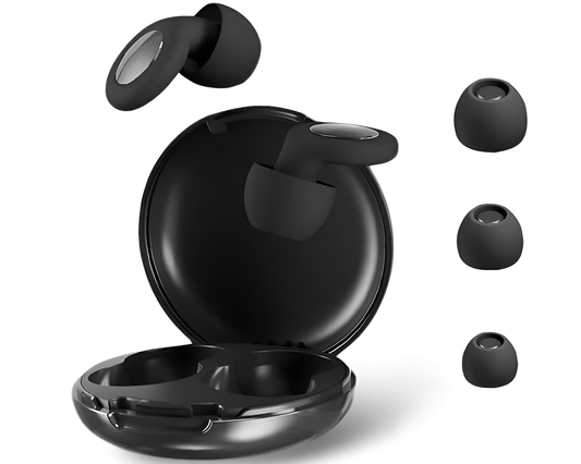 Ear Plugs for Sleeping Noise Cancelling Reusable Earplugs for Sleep Work- Black