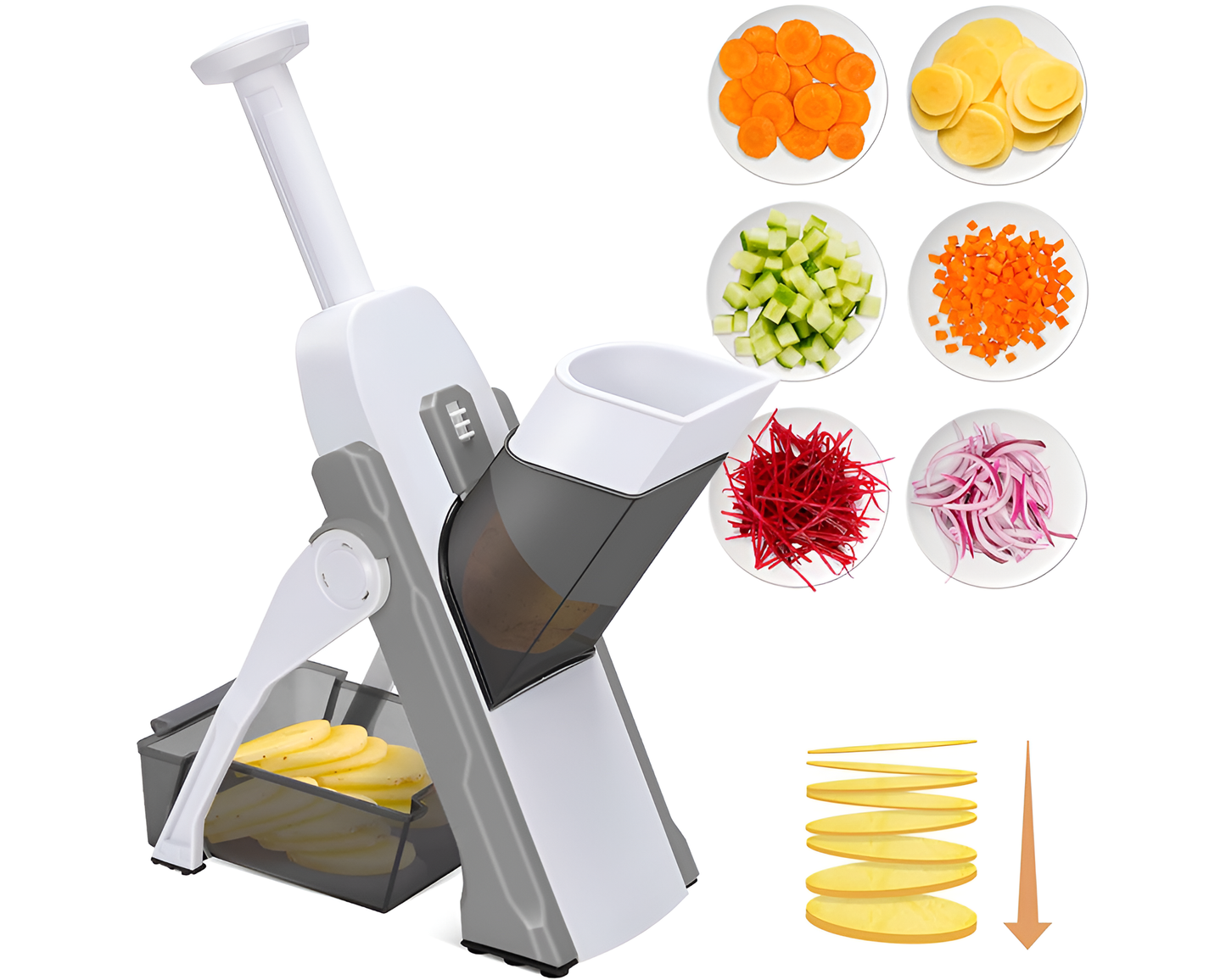 Vegetable Slicer Chopper BPA-Free Vegetable Slicer Chopper for Daily Meal Prep