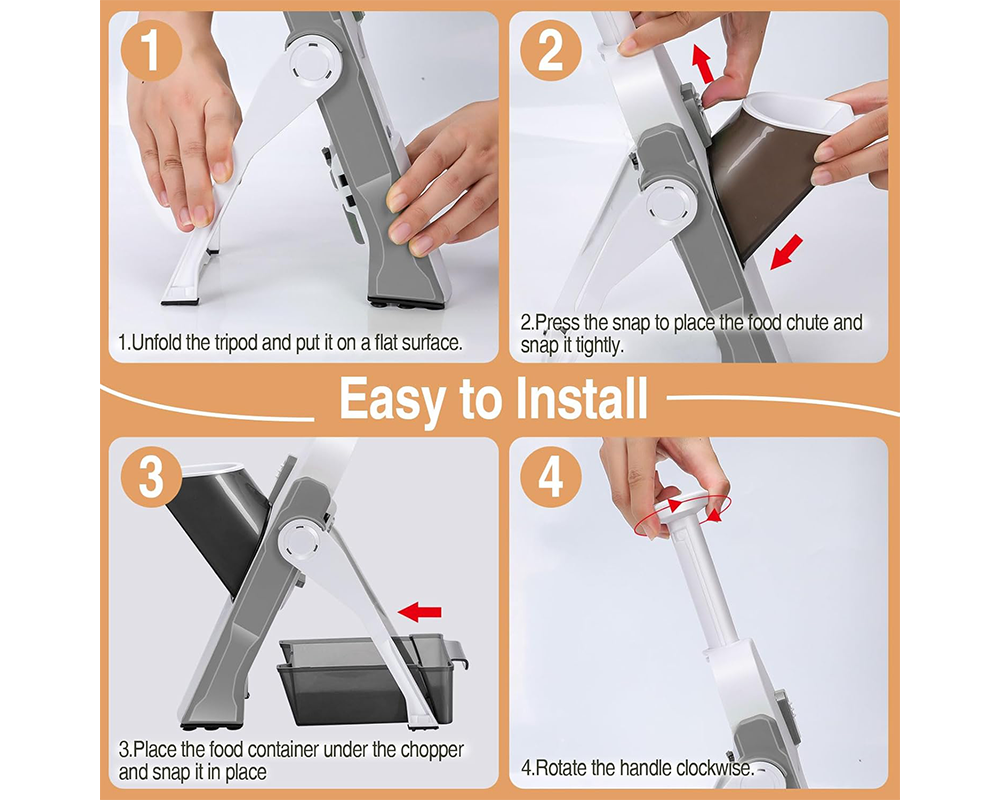 Vegetable Slicer Chopper BPA-Free Vegetable Slicer Chopper for Daily Meal Prep