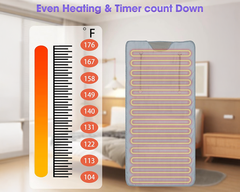 Sauna Blanket Slimming Waterproof Detox Spa Body Shaping Remote