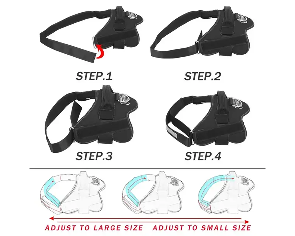 Adjustable Dog Harness – No Pull Reflective Tactical Vest with Handle for Training & Outdoor Walking (Blue)