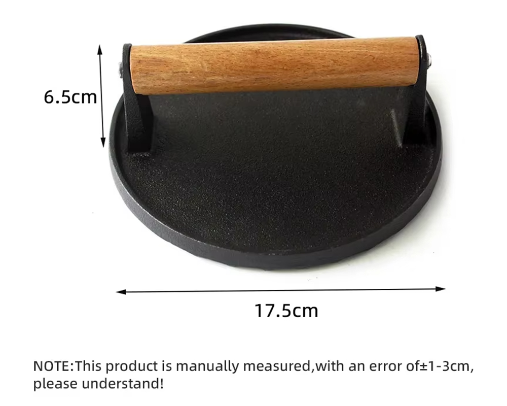 Cast Iron Smash Burger Press Heavy Cast Iron Smash Burger Press for Bacon & Burgers