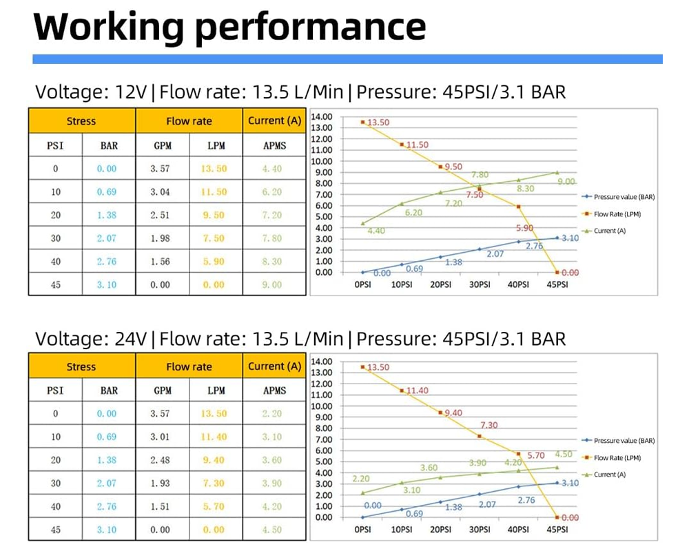 Water Pressure System 55PSI 12V