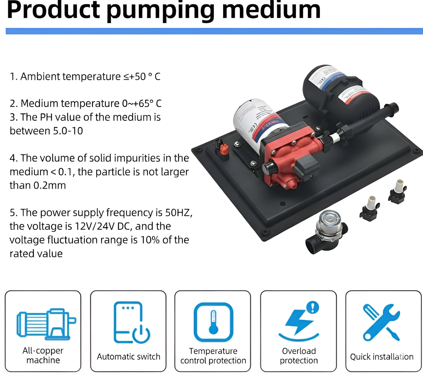 Water Pressure System 55PSI 12V
