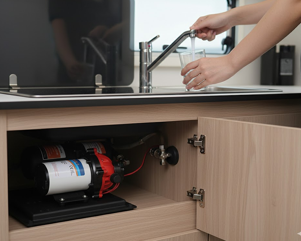 FOBAOLE RV Marine Pressure Pump 70PSI 24V