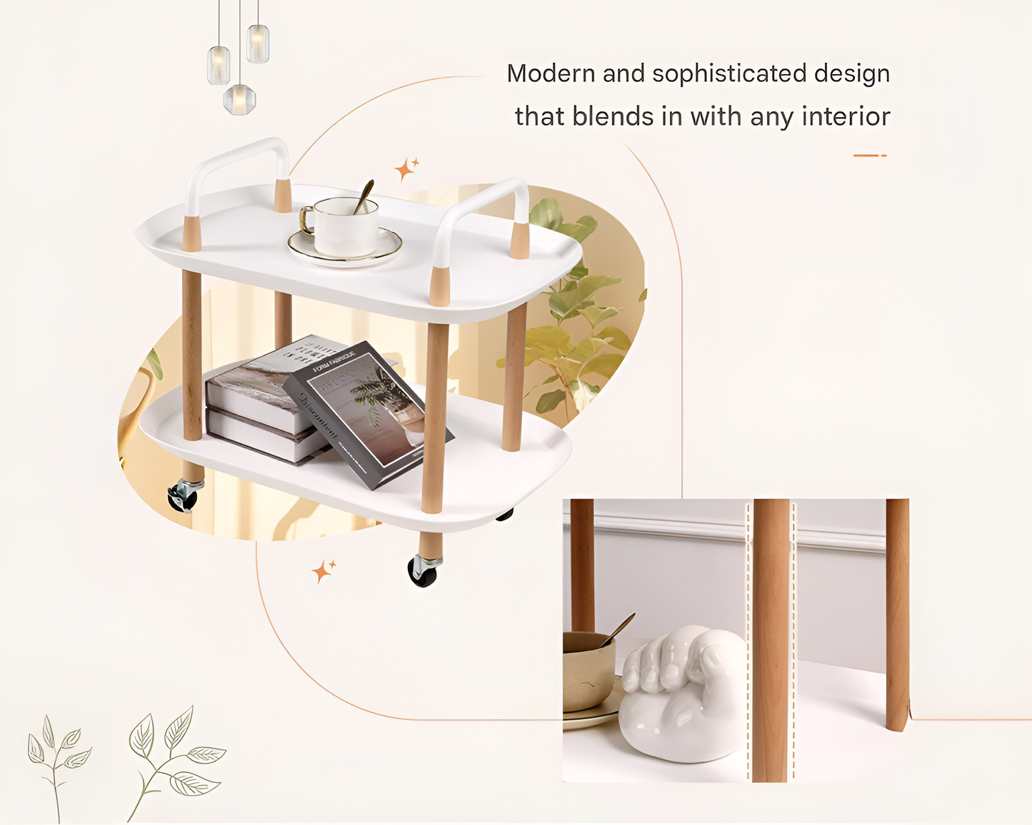 Utility Rolling Cart White 2 Tier Utility Rolling Cart Organizer