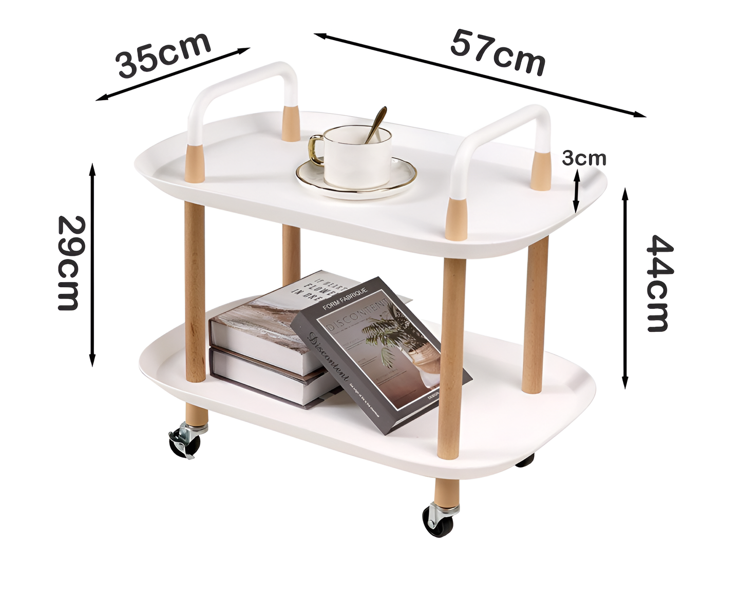 Utility Rolling Cart White 2 Tier Utility Rolling Cart Organizer