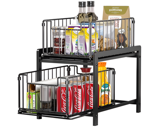 Kitchen Sink Organizer – 2 Tier Under Sink Storage Rack