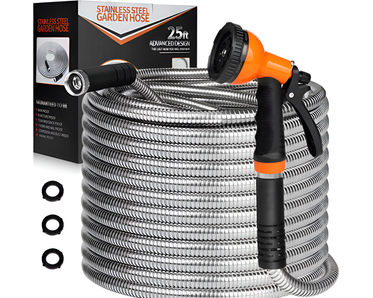 Garden Hose Outdoor 100ft Flexible Metal Garden Hose Stainless Steel
