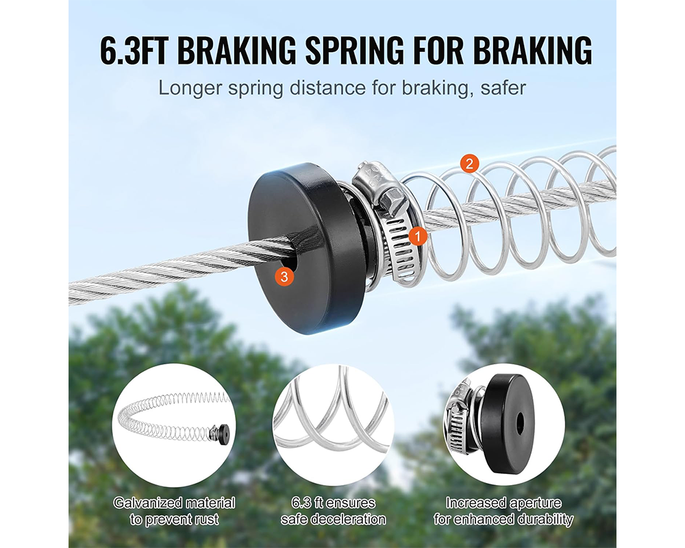 Zipline Kit Backyard 100ft Zipline Kit for Kids with Safety Harness Seat