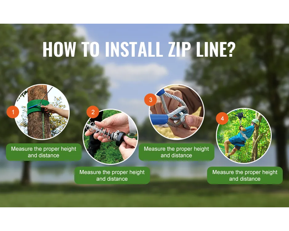 Zipline Kit Backyard 100ft Zipline Kit for Kids with Safety Harness Seat