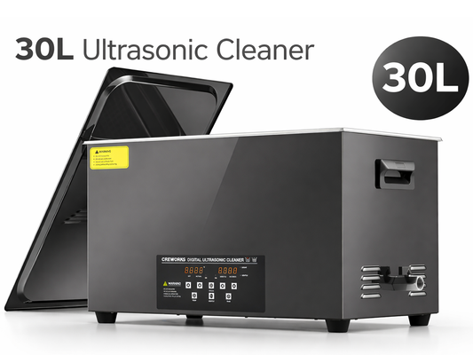 30L Ultrasonic Cleaner with 1200W Digital Timer & Degas Function