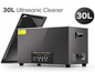 30L Ultrasonic Cleaner with 1200W Digital Timer & Degas Function