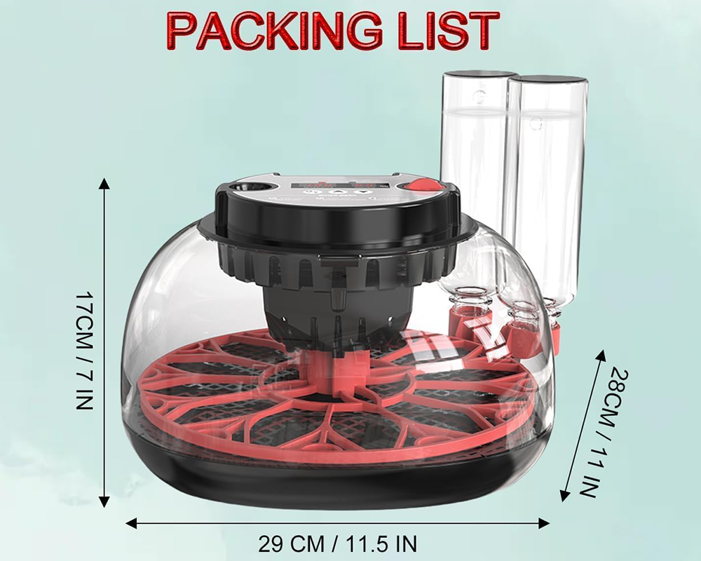 Egg Incubator Auto Turner 12 Eggs Egg Incubator with Candler & Display