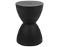 Modern Black Side Table – Round Hourglass Coffee Stool & Decorative Accent for Home & Office