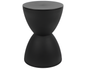 Modern Black Side Table – Round Hourglass Coffee Stool & Decorative Accent for Home & Office