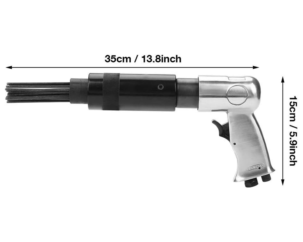 Pneumatic Needle Scaler – 19 Pin Air Rust & Paint Remover Gun with Pistol Grip for Surface Prep