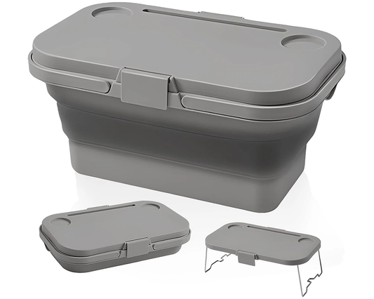 Picnic Basket & Camping Storage Basket – Foldable, Large Capacity Outdoor Box