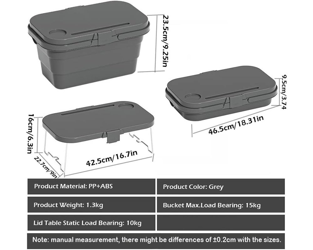 Picnic Basket & Camping Storage Basket – Foldable, Large Capacity Outdoor Box