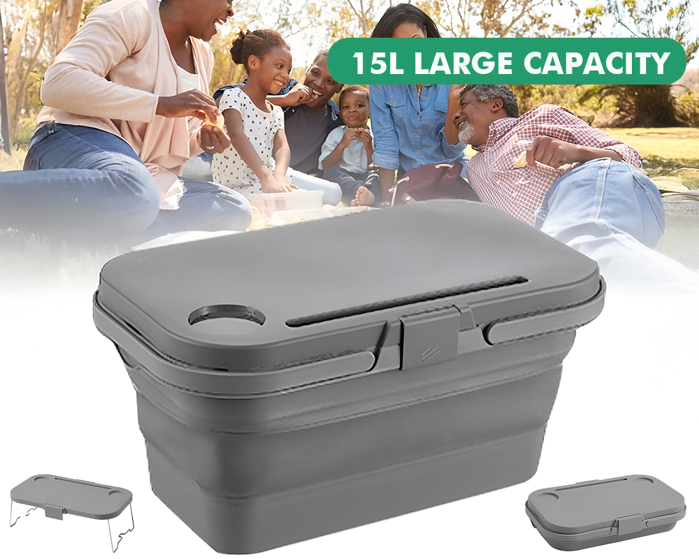 Picnic Basket & Camping Storage Basket – Foldable, Large Capacity Outdoor Box