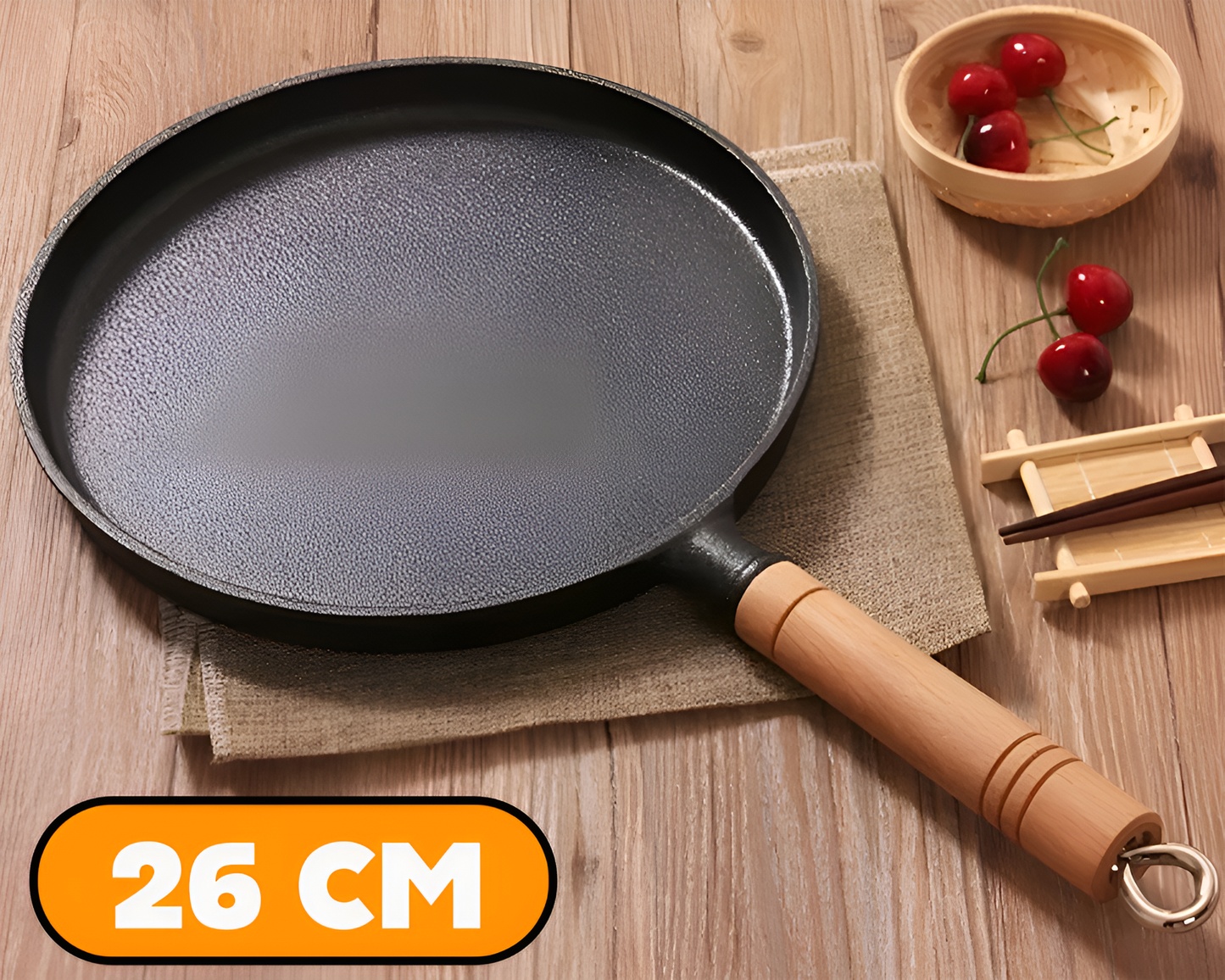 Cast Iron Fry Pan Skillet-26cm