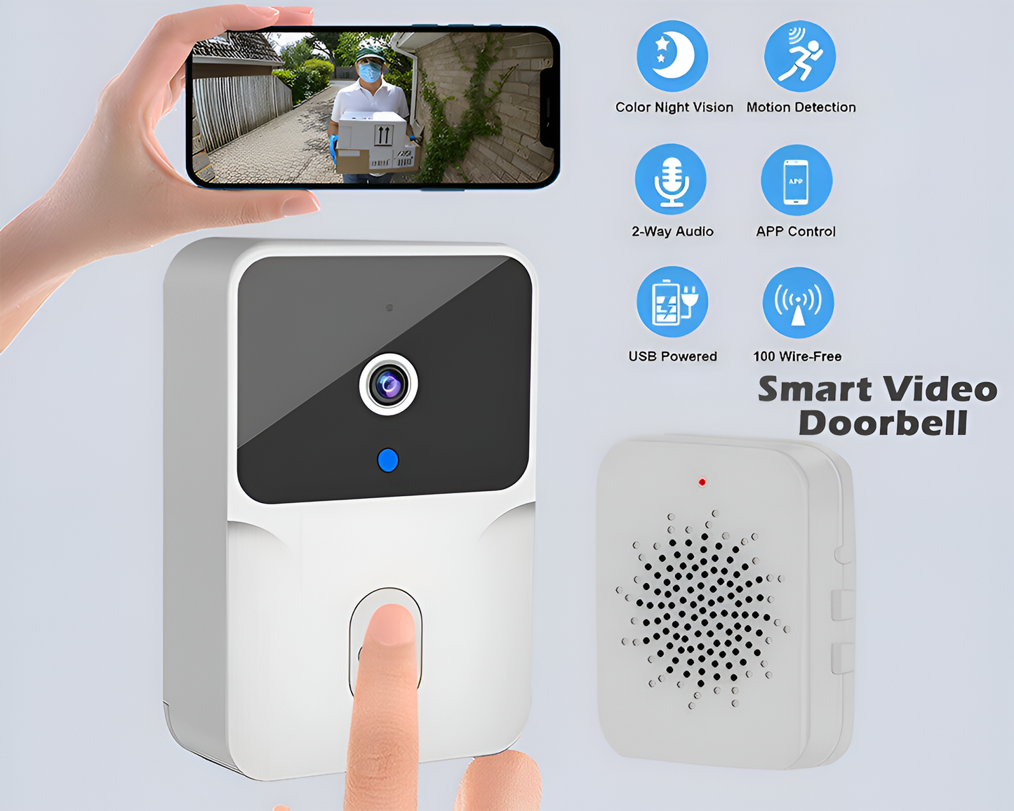 Smart Doorbell Camera Wireless