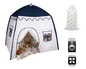 Cottage Style Play Tent – Cozy Indoor Playhouse with Windows and Curtains