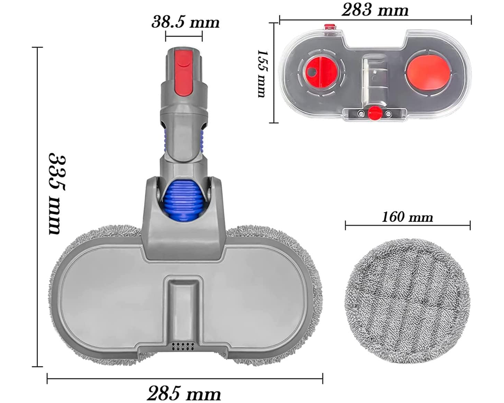 Electric Motorised Mop for Dyson V7 V8 V10 V11 V15 Cordless Vacuum Cleaners