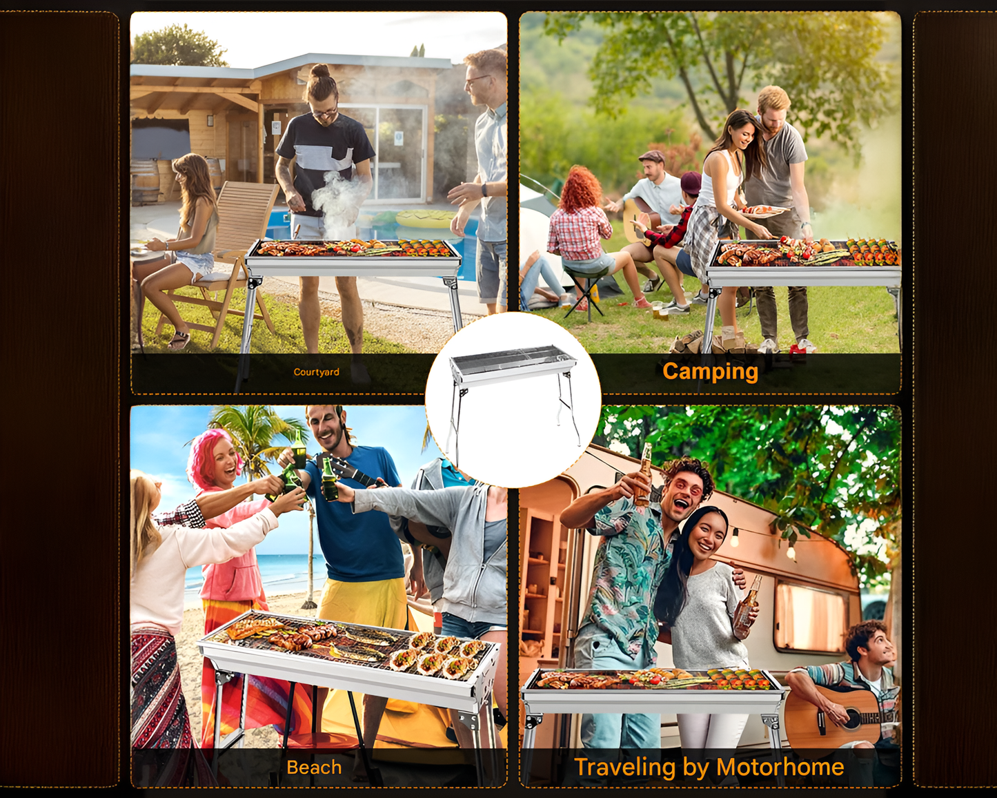 CHARCOAL BARBECUE STAINLESS STEEL