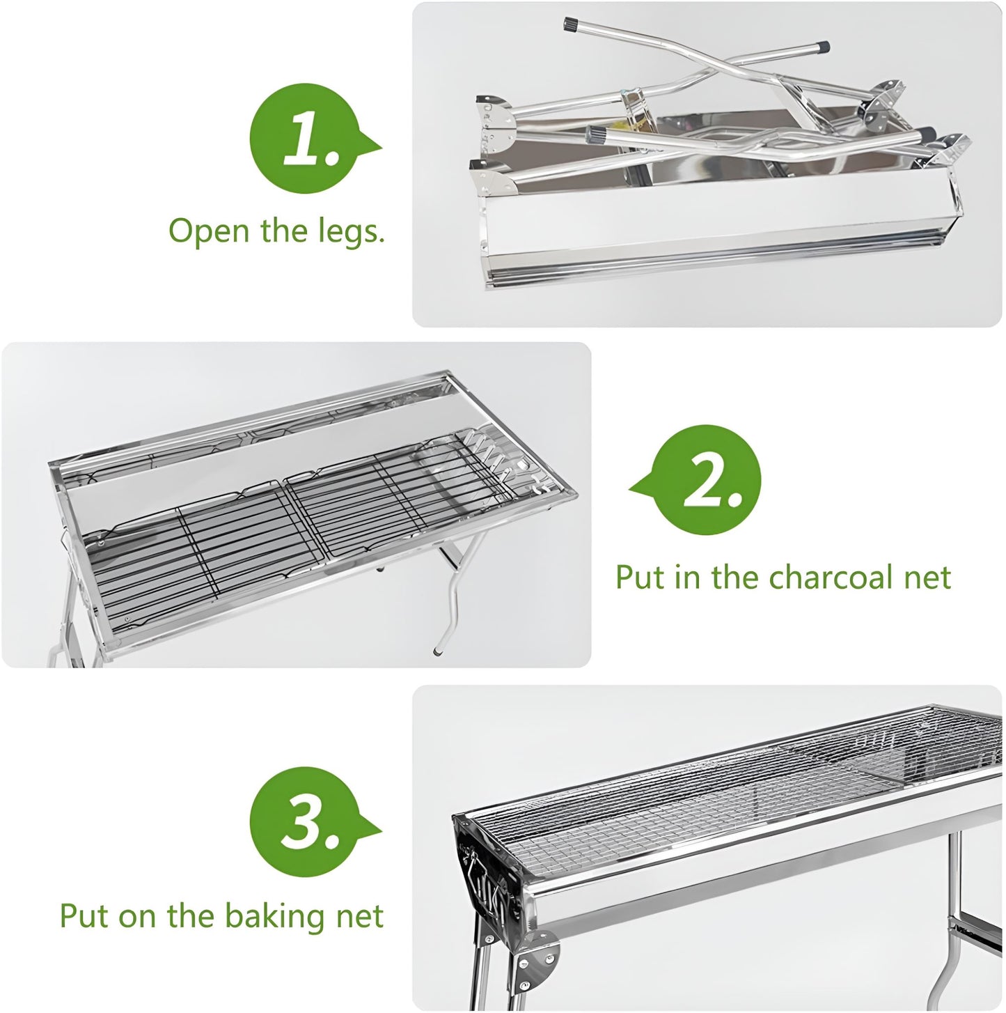 CHARCOAL BARBECUE STAINLESS STEEL