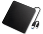 Portable External CD DVD Burner – 2-in-1 USB3.0 & Type-C