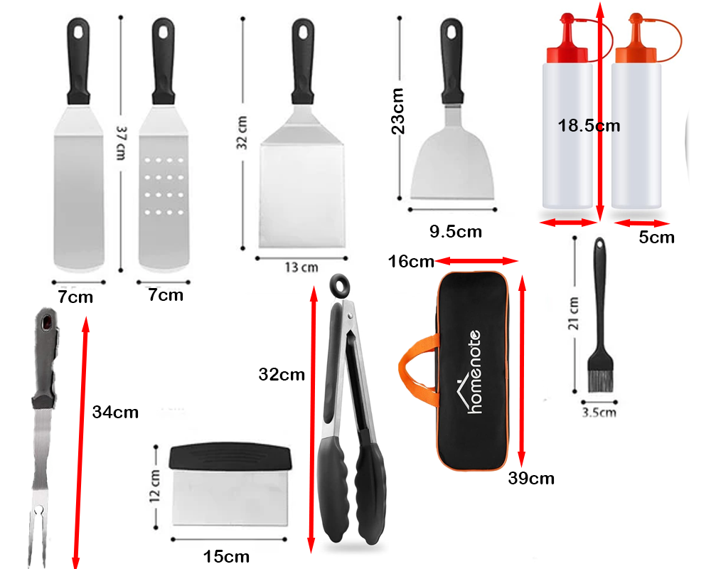 12 Piece Griddle Accessories for - BBQ Grill Accessories
