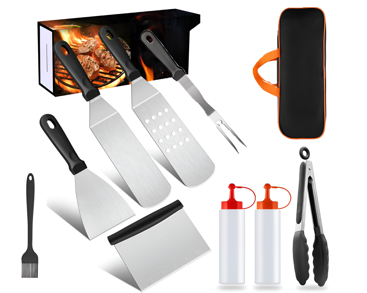 12 Piece Griddle Accessories for - BBQ Grill Accessories