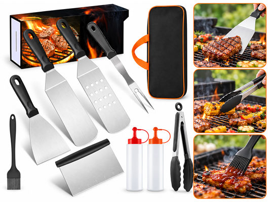 12 Piece Griddle Accessories for - BBQ Grill Accessories