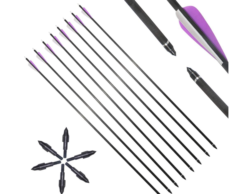 Hunting Archery Arrows 6Pcs Fiberglass Arrows